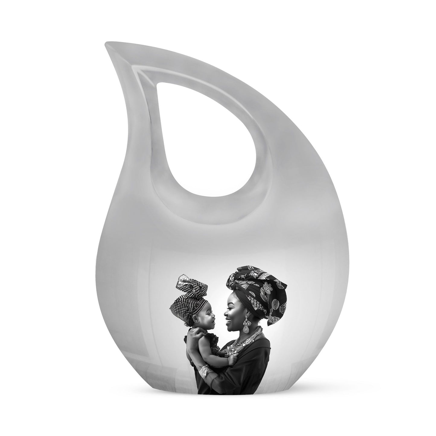 Personalized Mother Keepsake Urn for Human Ashes - 10-inch, 200 cu in - Yatskia