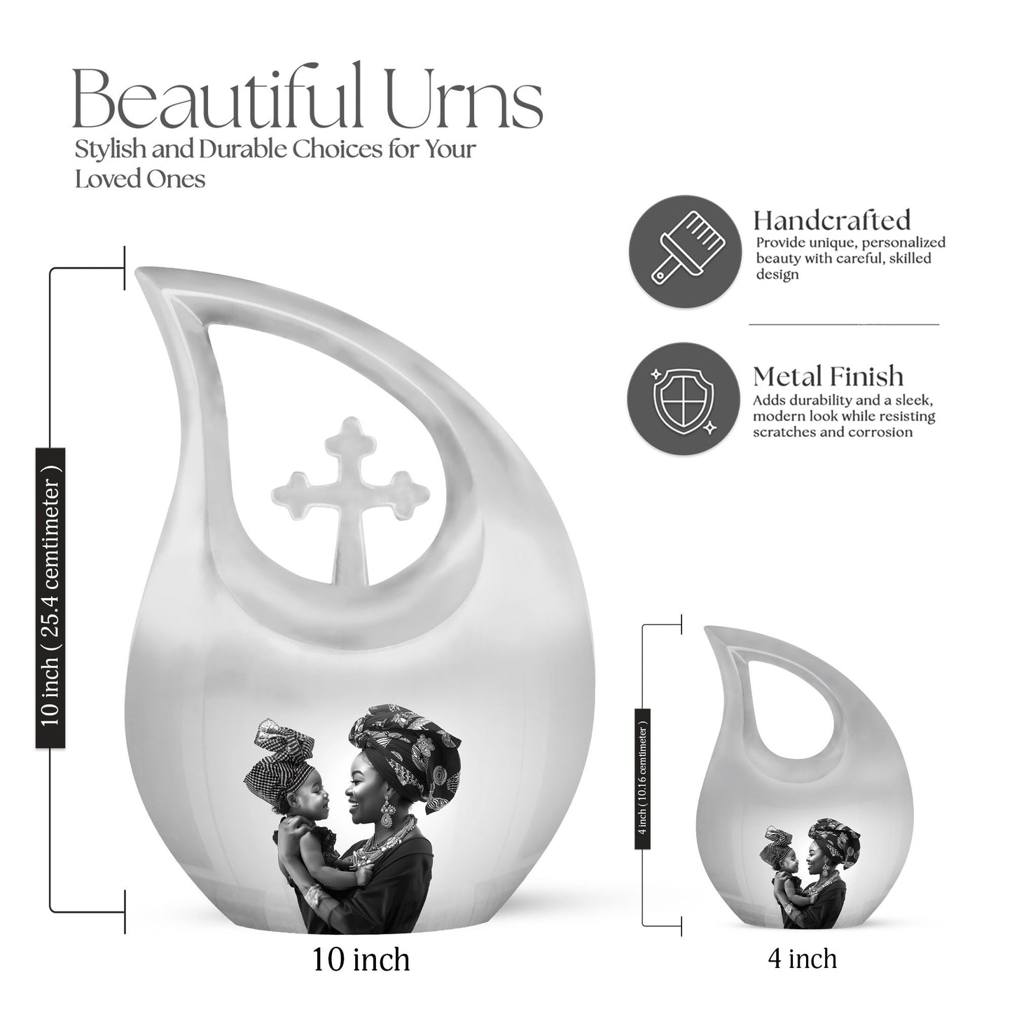 Mother Love Cross Drop Urn