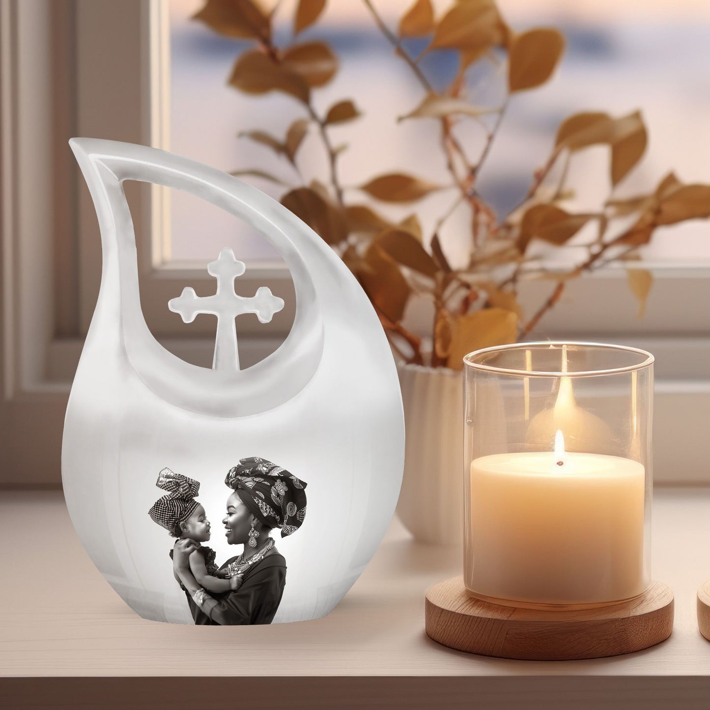 Mother Love Cross Drop Urn