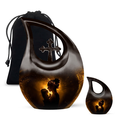Personalized Mother Cremation Urn for Mother - 10-inch, 200 cu in - Yatskia