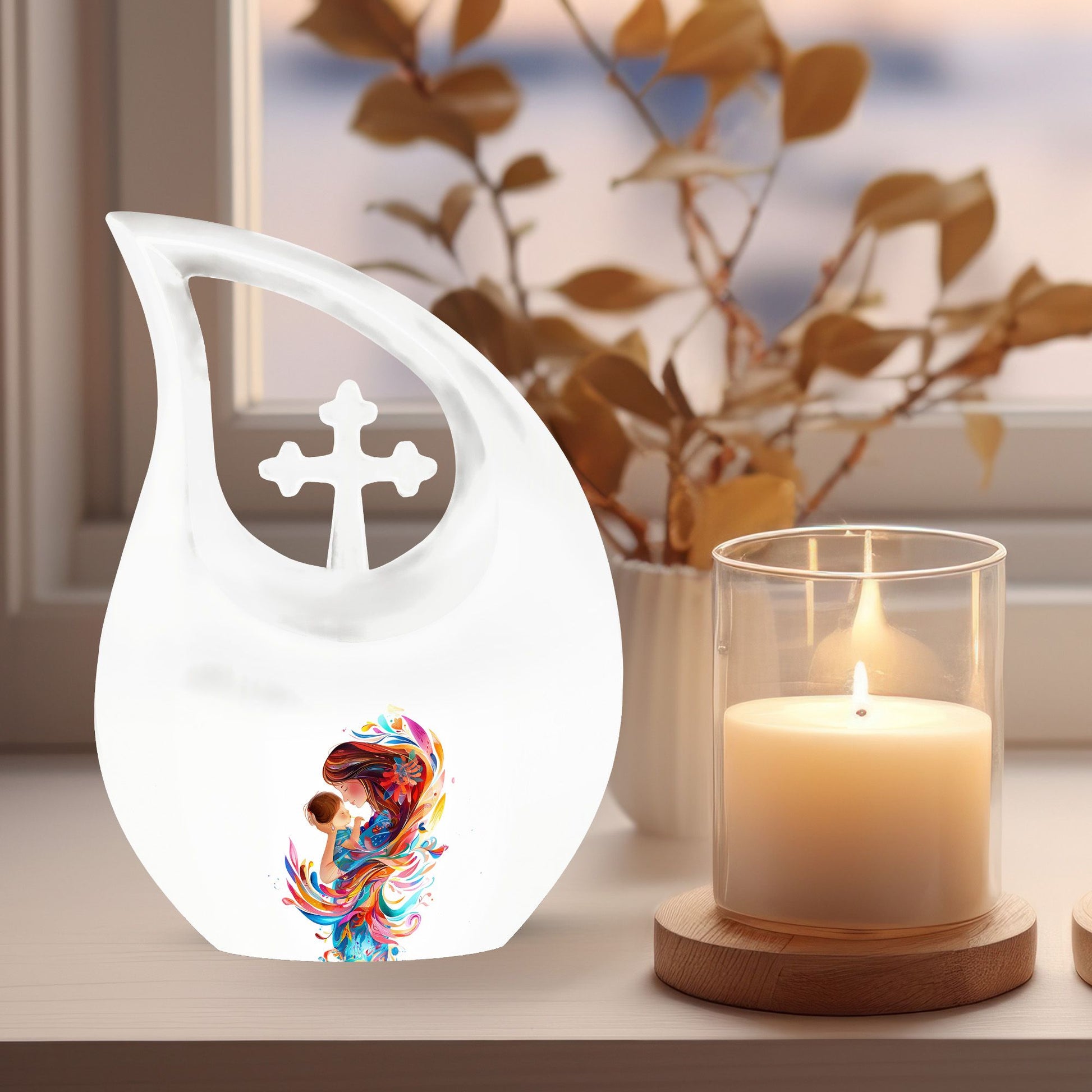 Mother Love Cross Drop Urn
