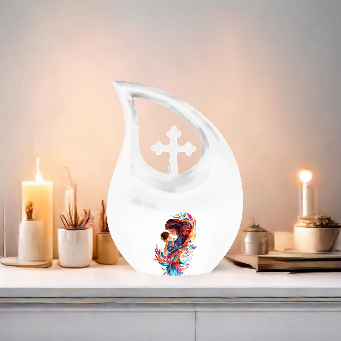 Mother Love Cross Drop Urn