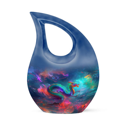 Colorful Personalized Beach Keepsake Urn for Women - 10-inch, 200 cu in - Yatskia