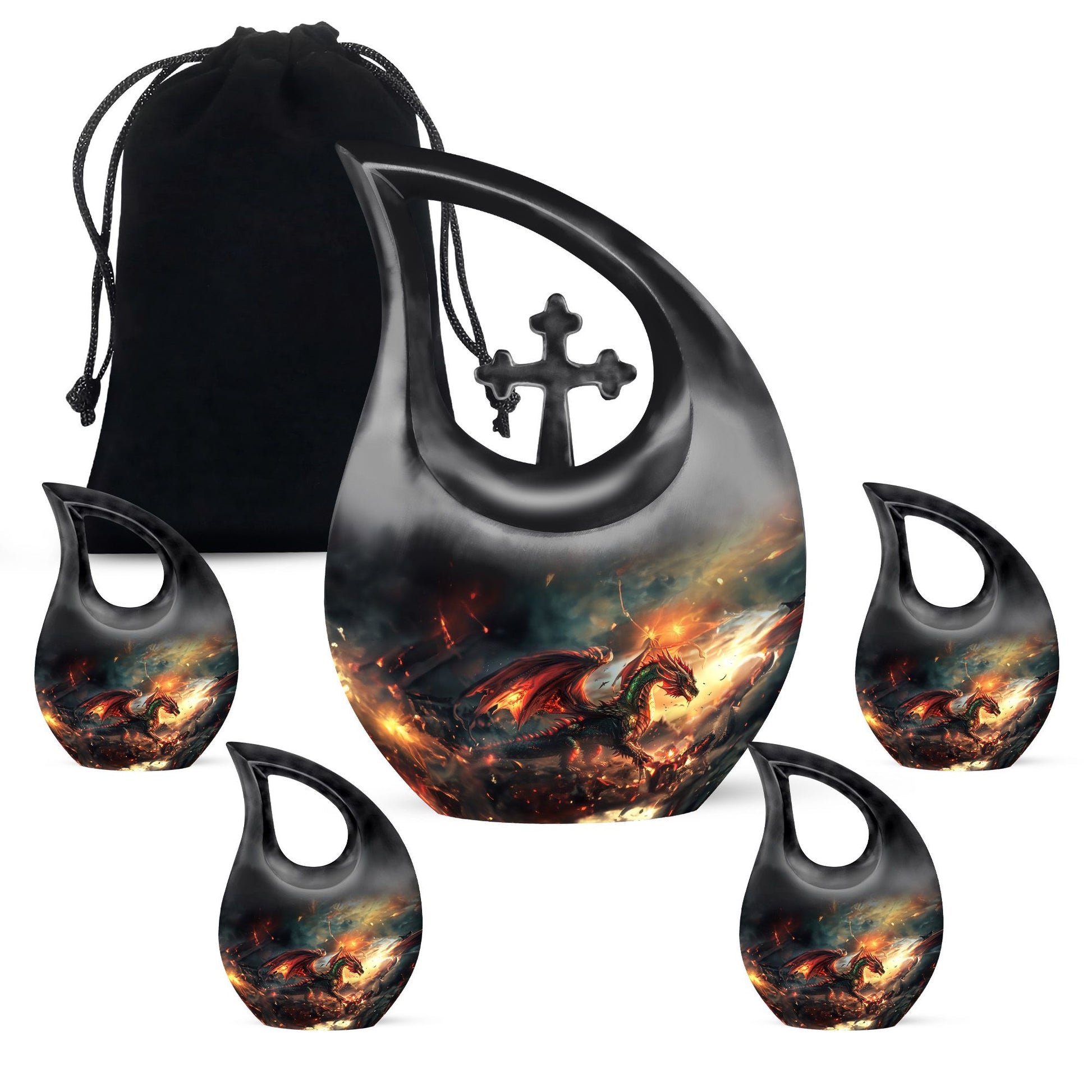 Fierce Dragon Adult Size Cremation Urns - Large Size Dragon Urn