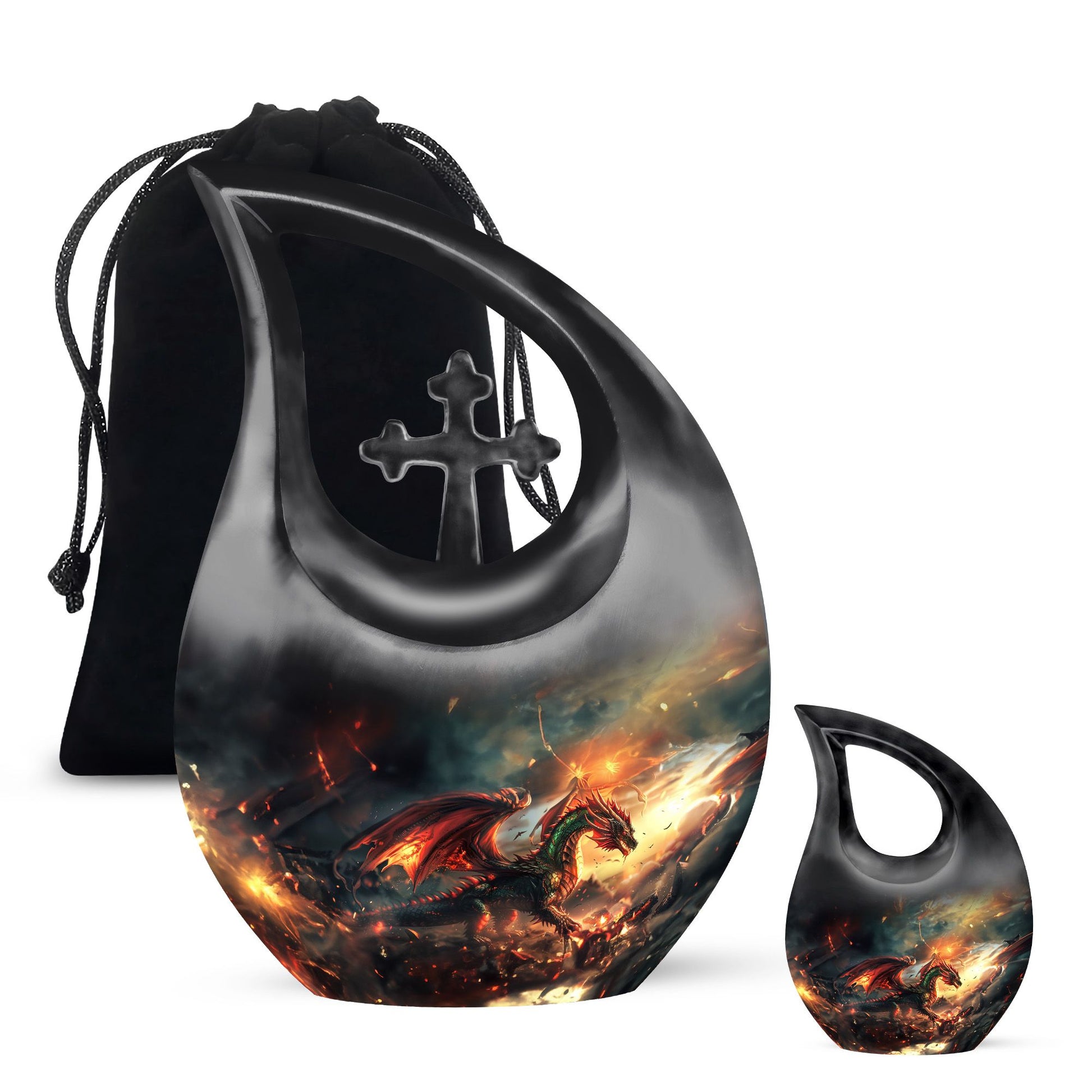 Fierce Dragon Adult Size Cremation Urns - Large Size Dragon Urn