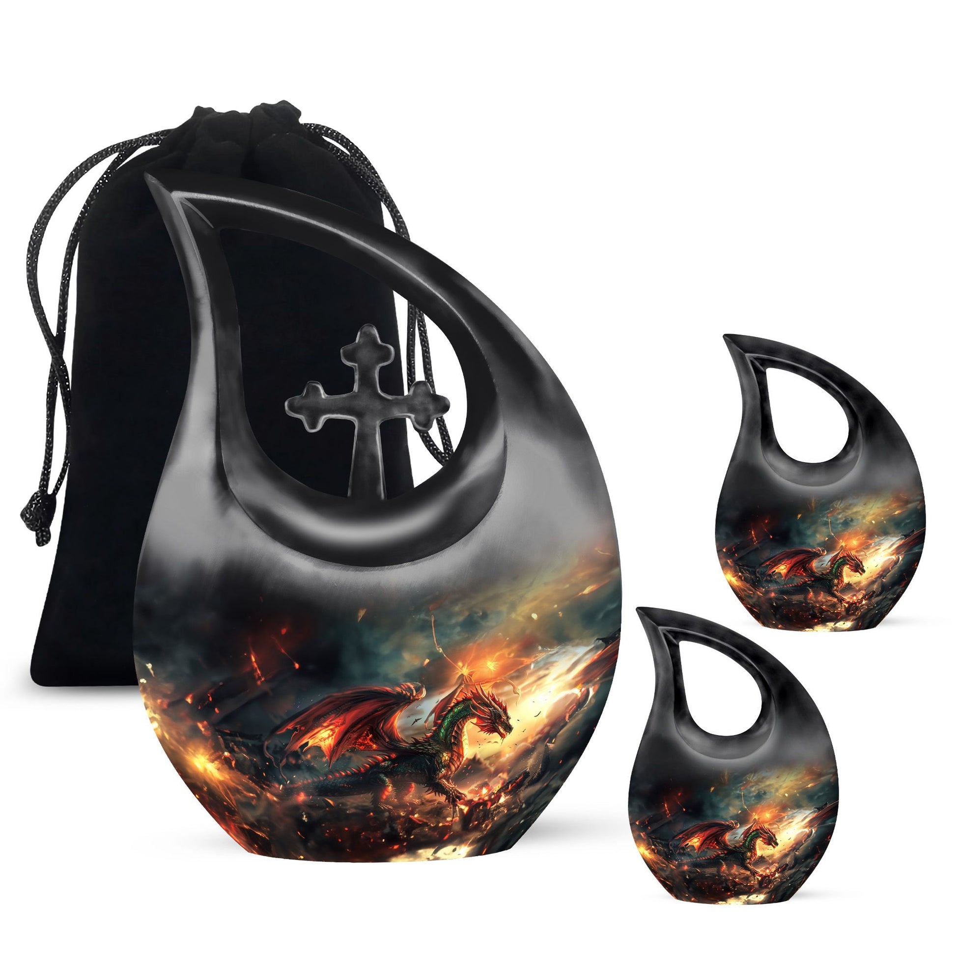 Fierce Dragon Adult Size Cremation Urns - Large Size Dragon Urn