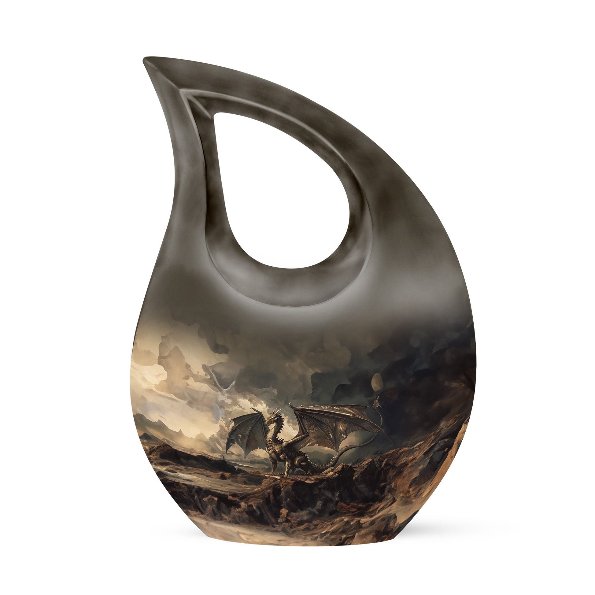 Cross Drop Dragon Urn