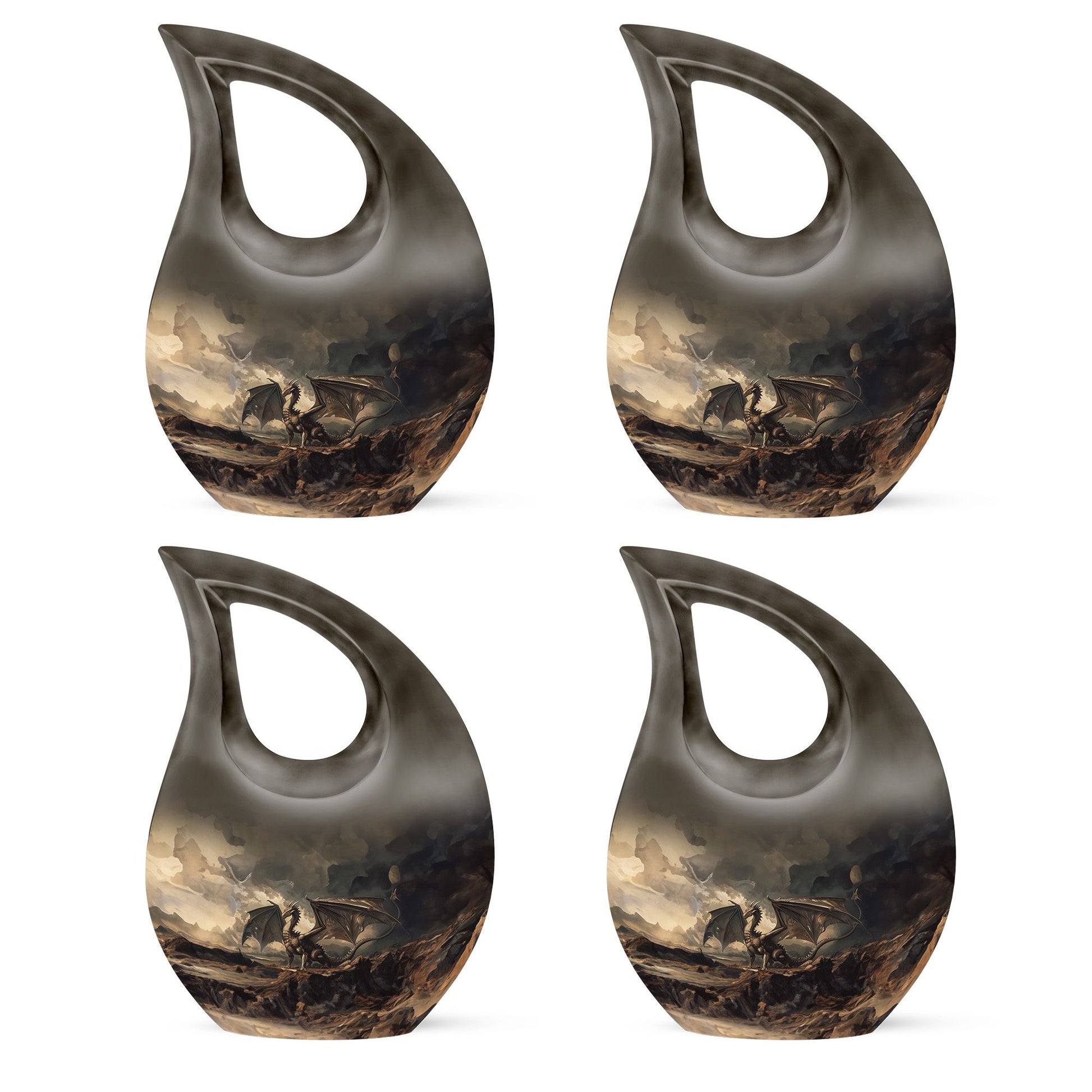 Cross Drop Dragon Urn