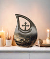 Cross Drop Dragon Urn