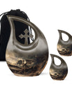 Cross Drop Dragon Urn