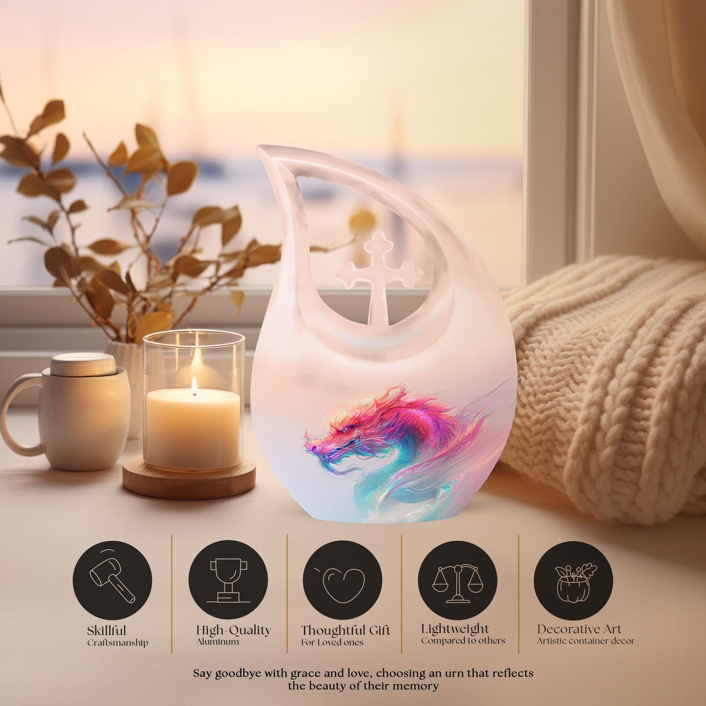 Dragon themed Burial Urn