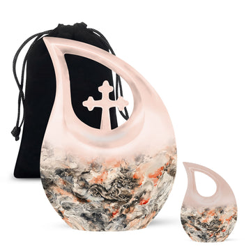 10 inch large Urn with 1 Keepsake 3 Inch Urn