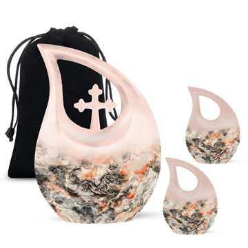 10 inch large Urn with 2 Keepsake 3 Inch Urns