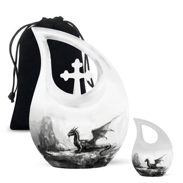 10 inch large Urn with 1 Keepsake 3 Inch Urn