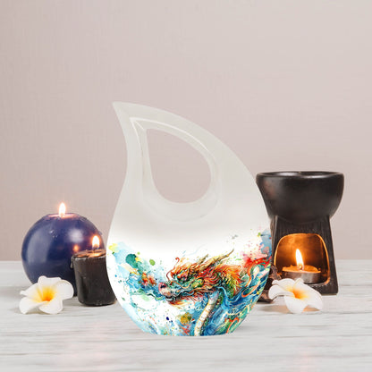 dragon-themed double memorial urn
