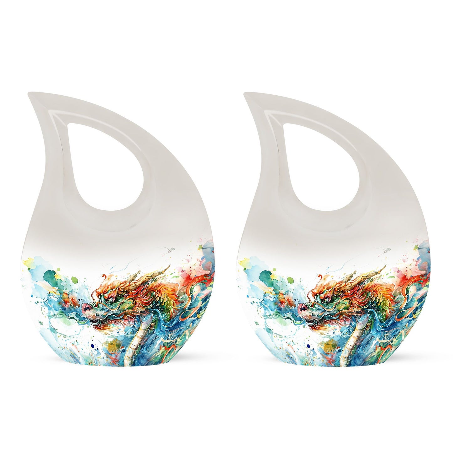 dragon-themed double memorial urn