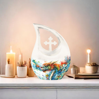 dragon-themed double memorial urn
