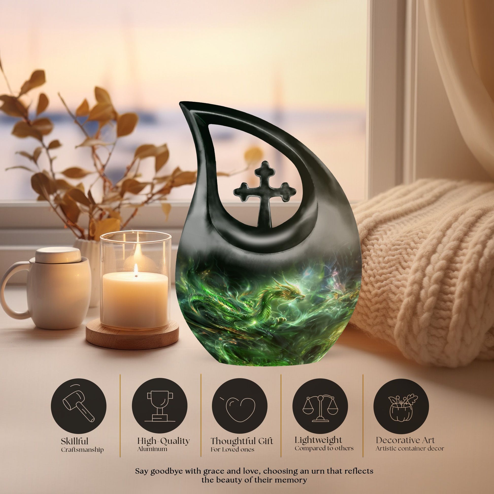 Dragon Themed Cremation Urn