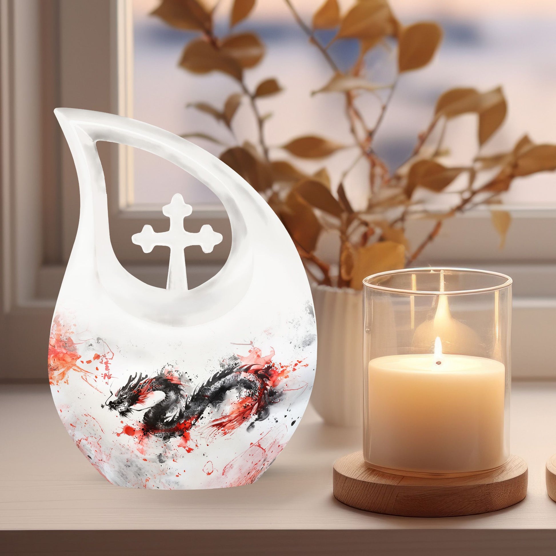 aluminium Dragon Urn