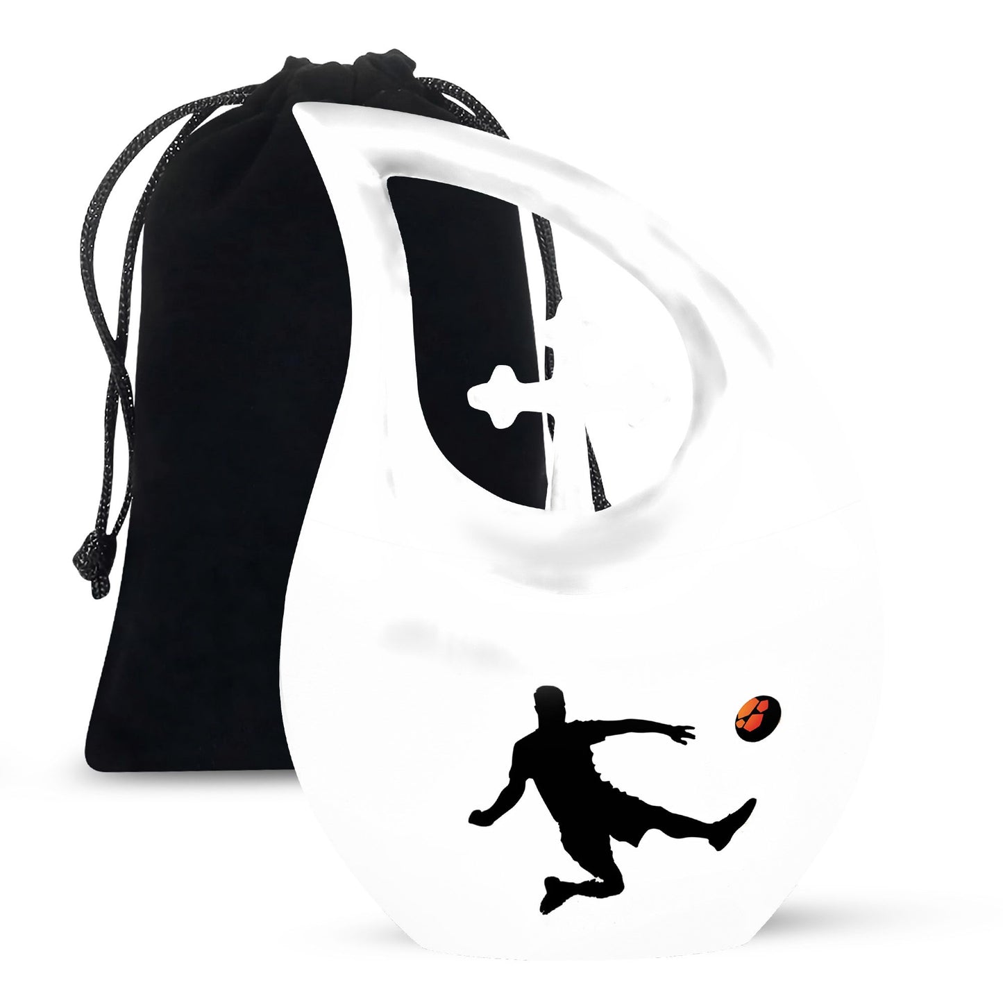 soccer themed cross drop memorial urn