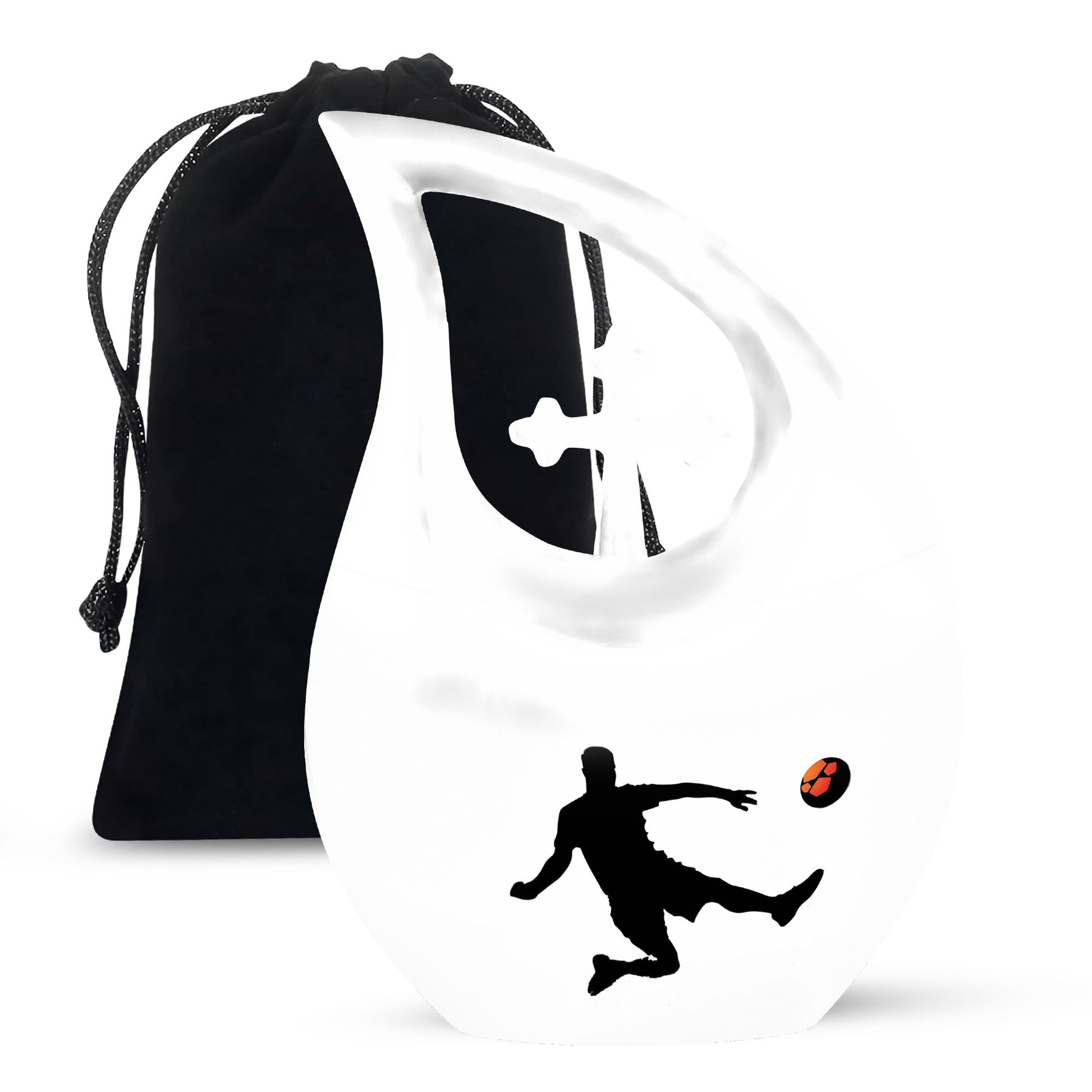 soccer themed cross drop memorial urn