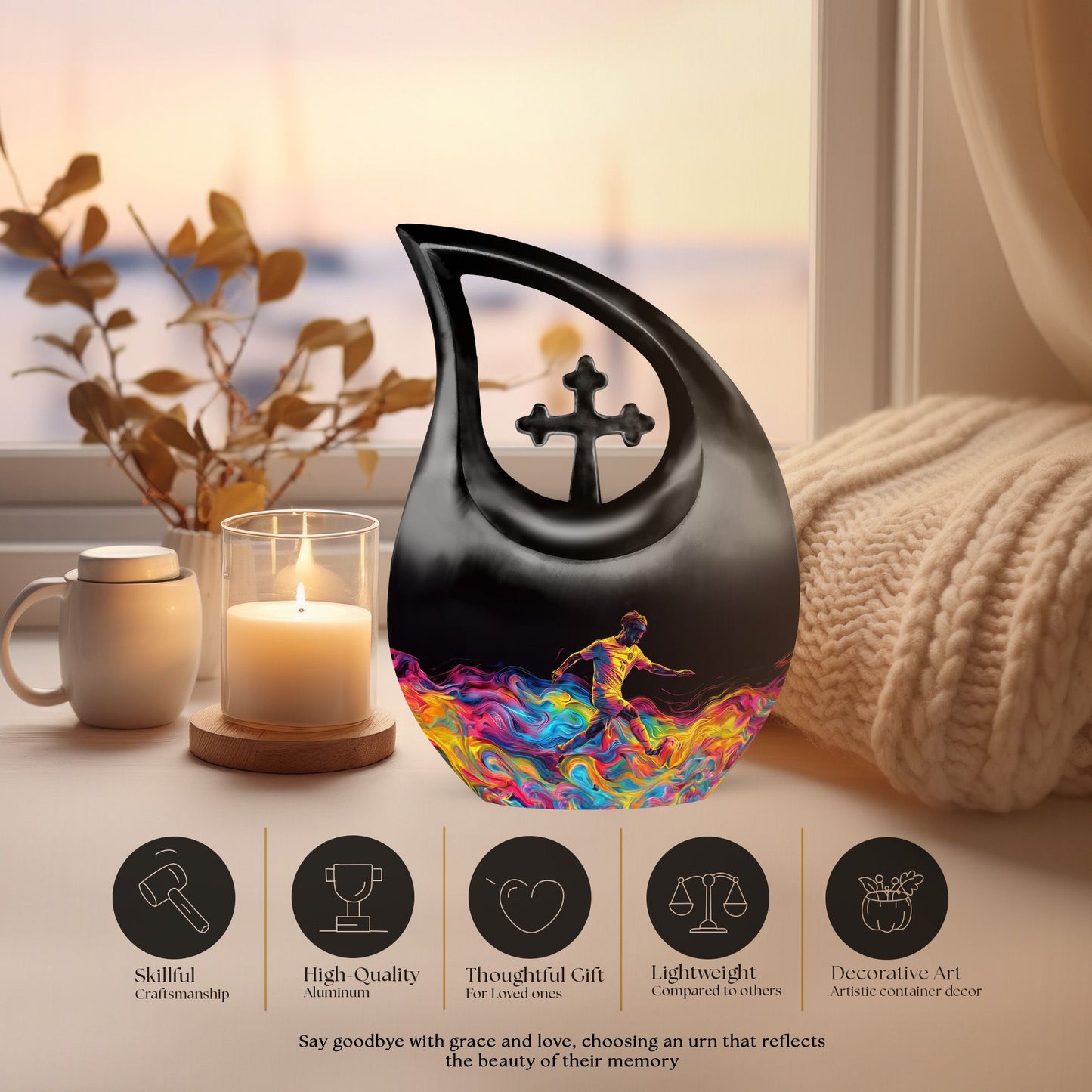 Soccer-themed Cremation Urn