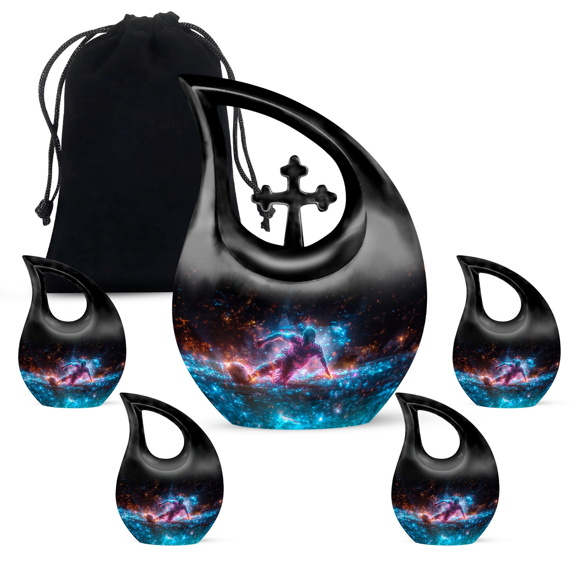 Soccer Keepsake For Ashes Large Funeral, Ashes Urn For Ashes