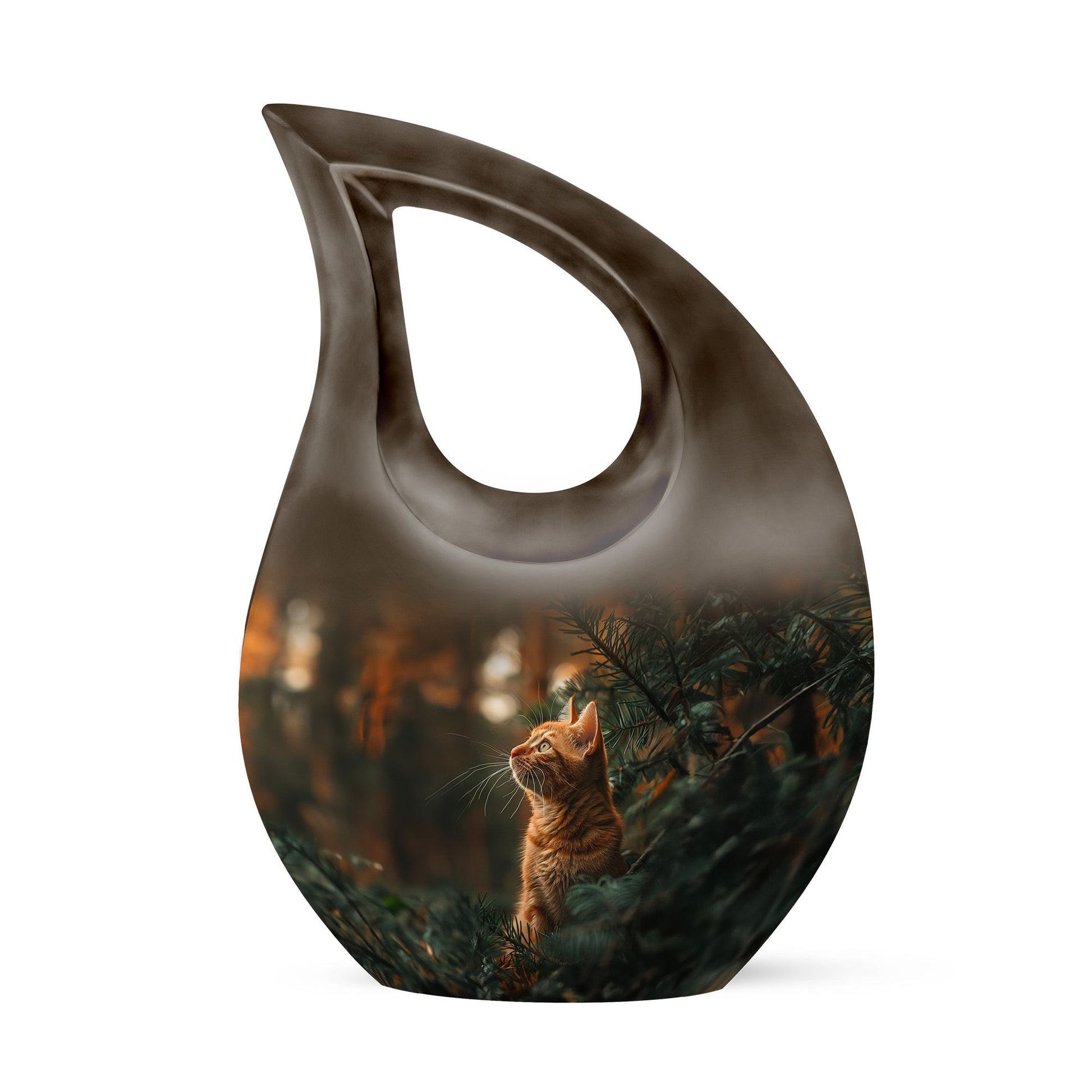 Orange Cat Urn Funeral For Ashes Funeral, Ashes Memorial Urn