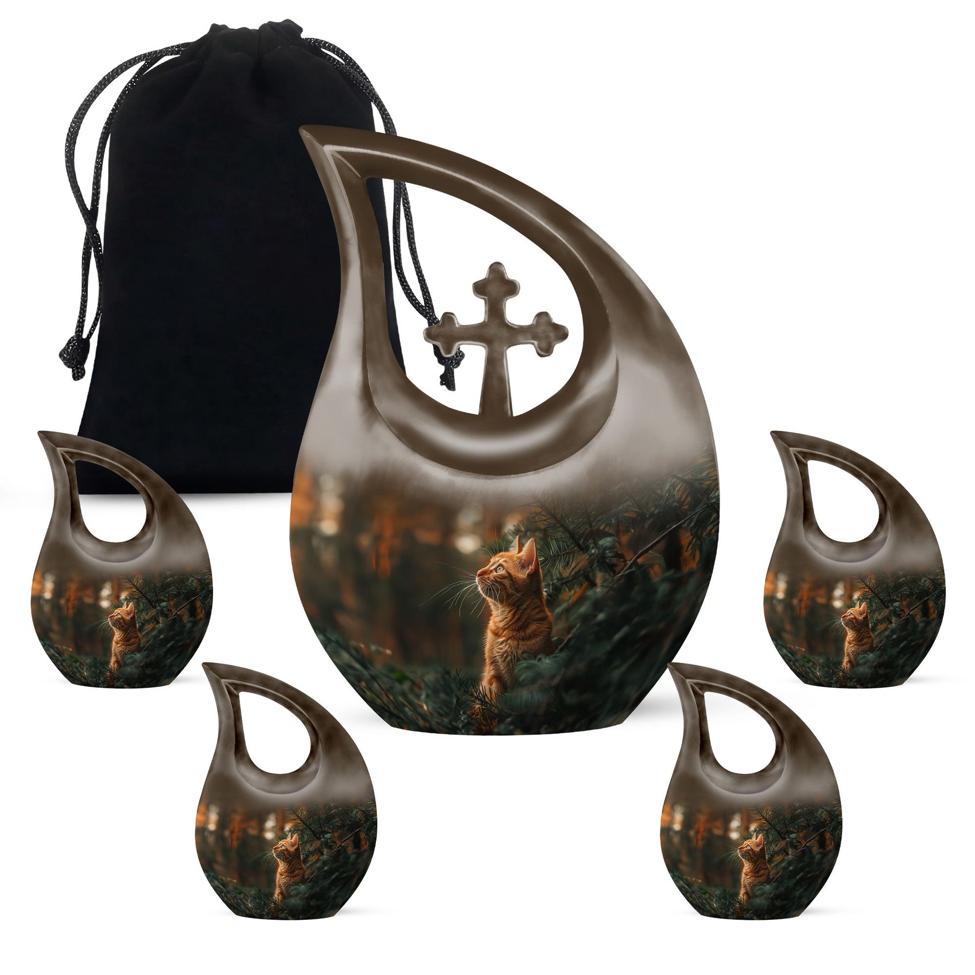 Orange Cat Urn Funeral For Ashes Funeral, Ashes Memorial Urn