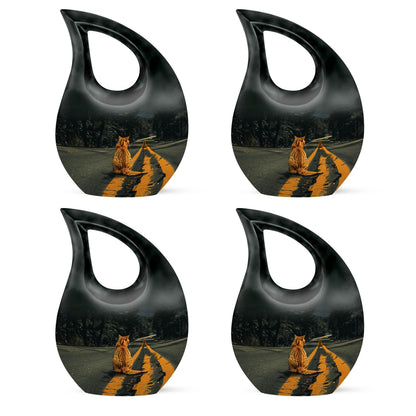 Orange Personalized Cat Keepsake Urn for Pet Ashes -  Yatskia
