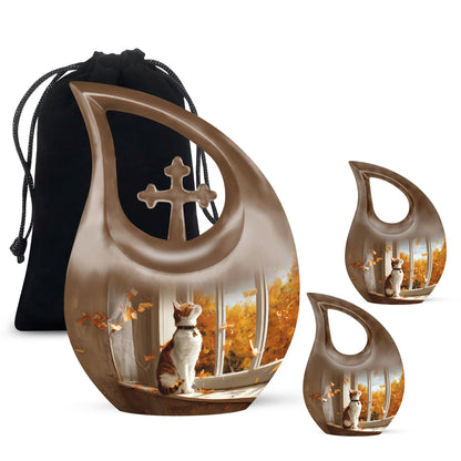 Orange Cat Memorial Urn