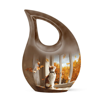 Orange Cat Memorial Urn
