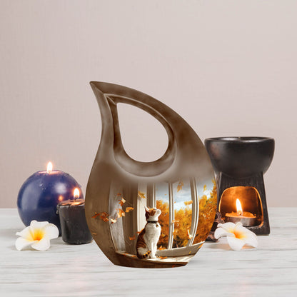 Orange Cat Memorial Urn