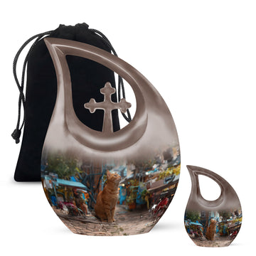 10 inch large Urn with 1 Keepsake 3 Inch Urn