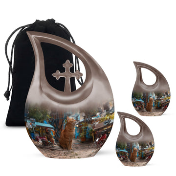 10 inch large Urn with 2 Keepsake 3 Inch Urns