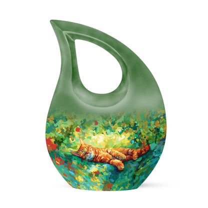 Orange Cat Urn