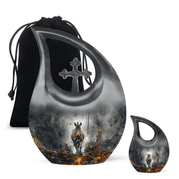 10 inch large Urn with 1 Keepsake 3 Inch Urn