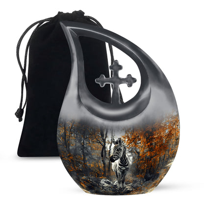 10-inch Zebra Urn