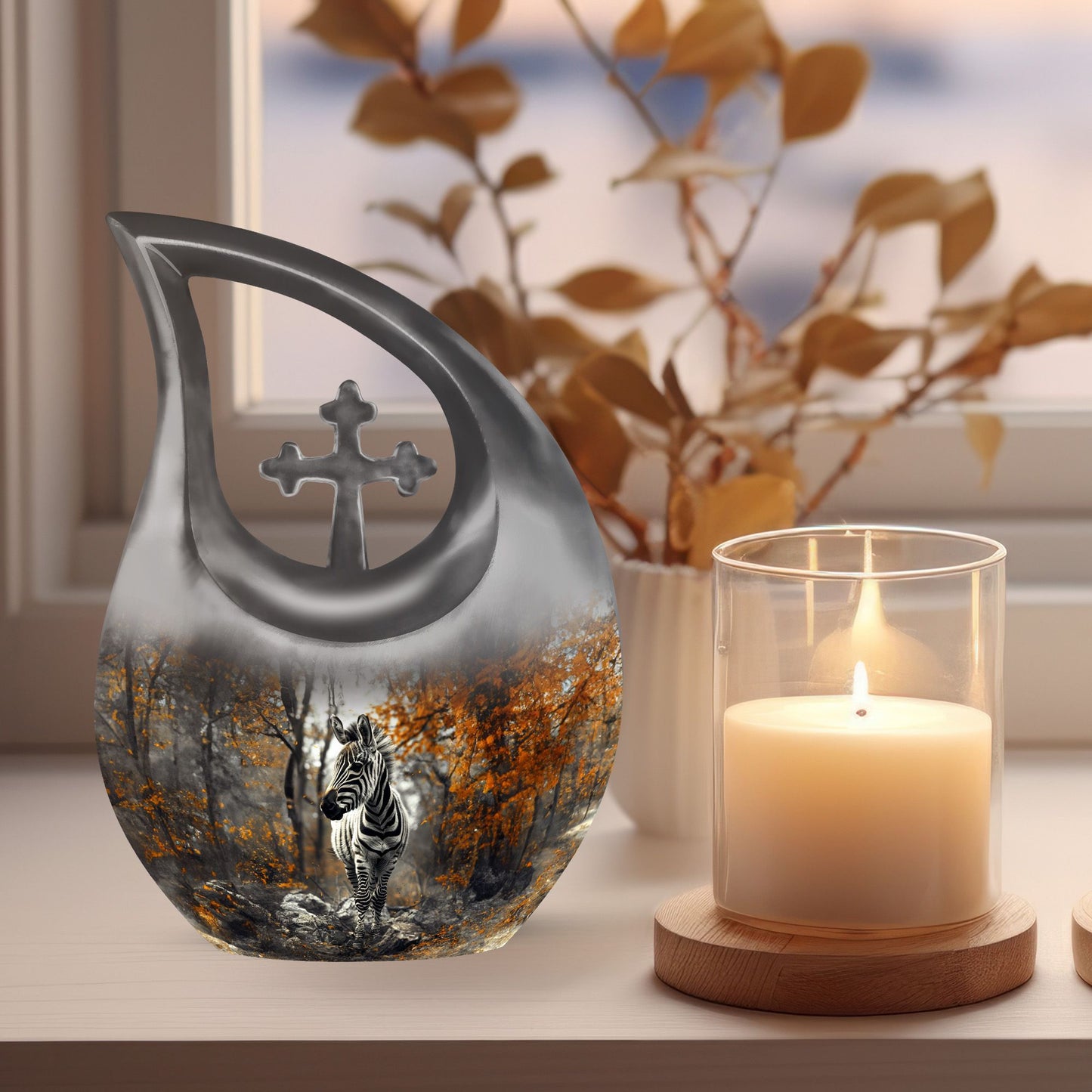 10-inch Zebra Urn