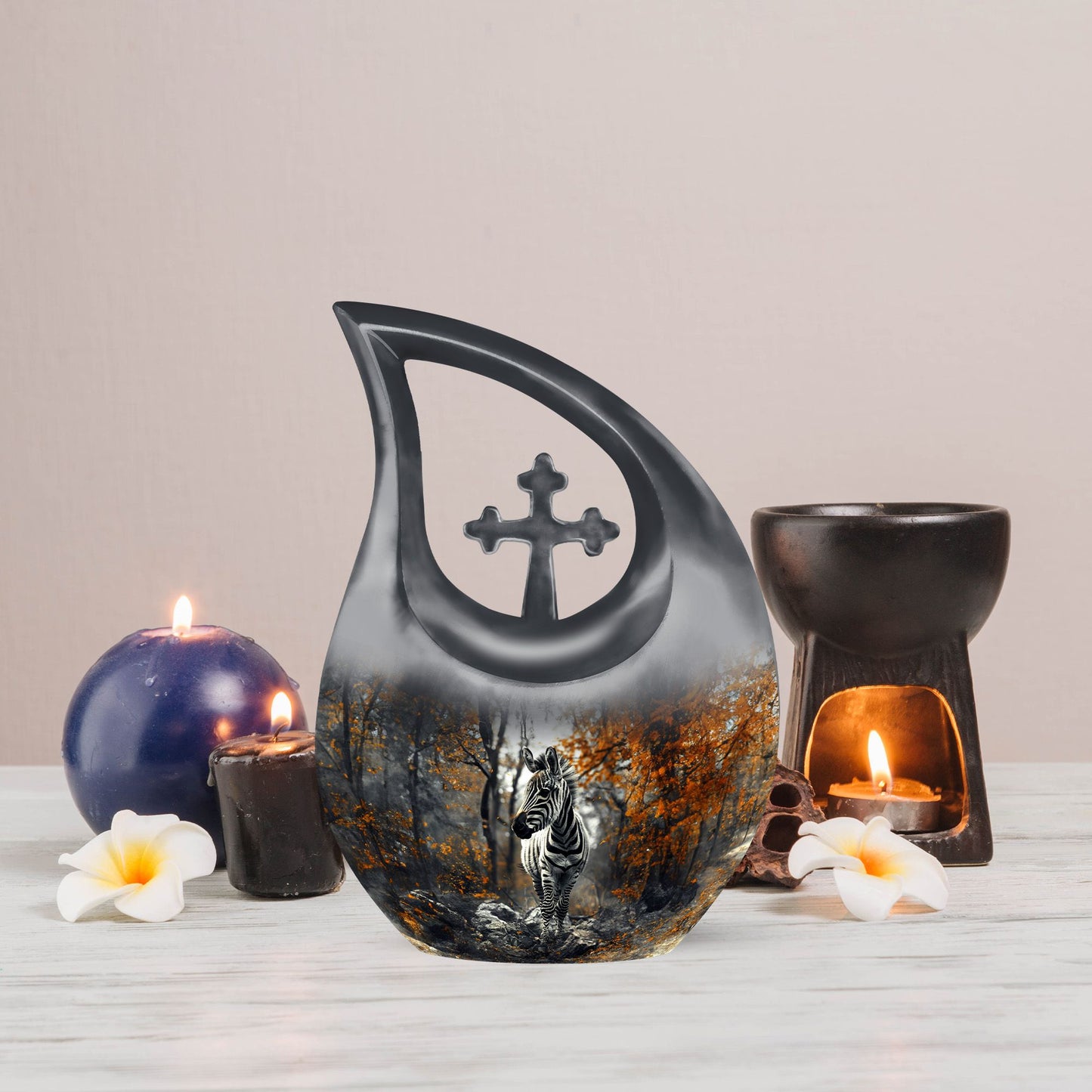 10-inch Zebra Urn