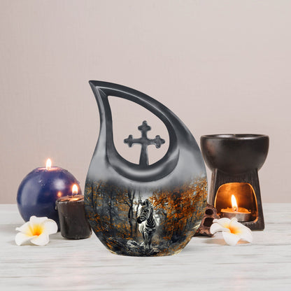 10-inch Zebra Urn
