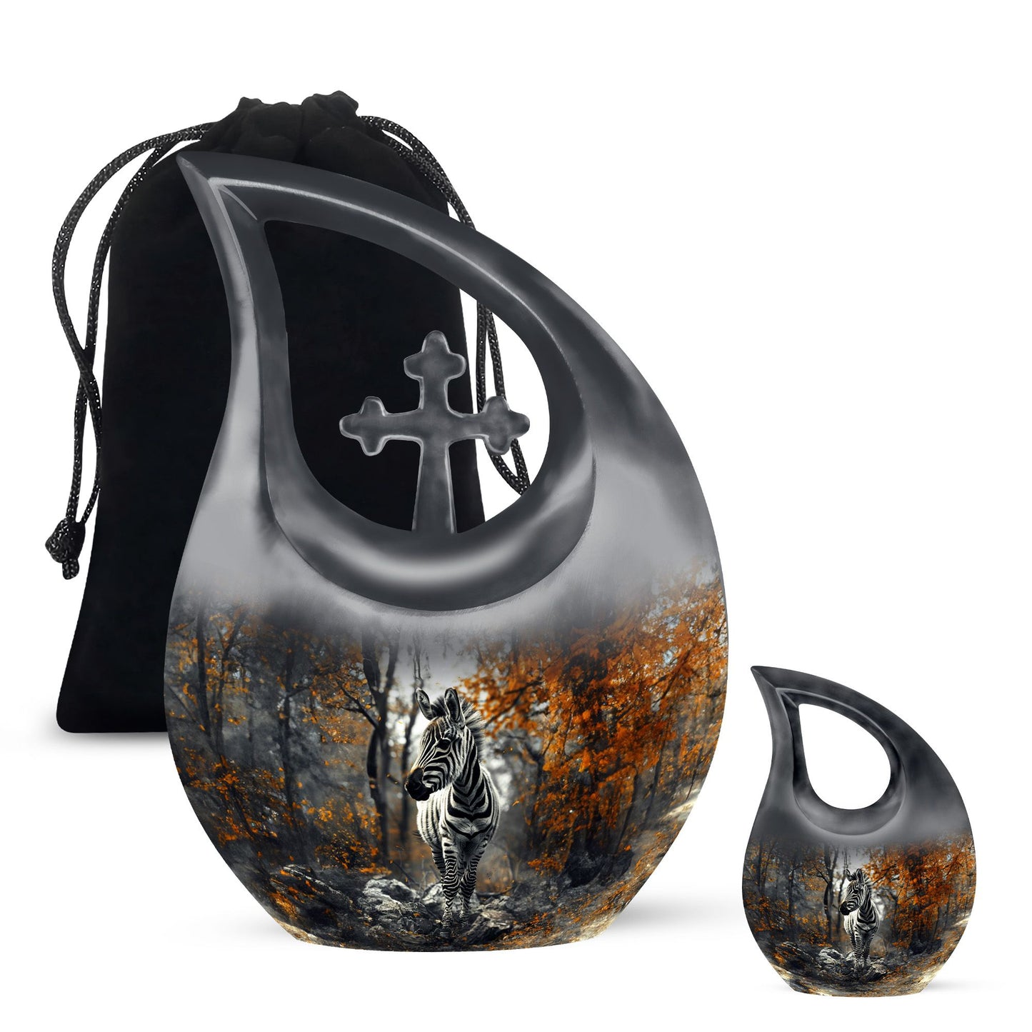 10-inch Zebra Urn