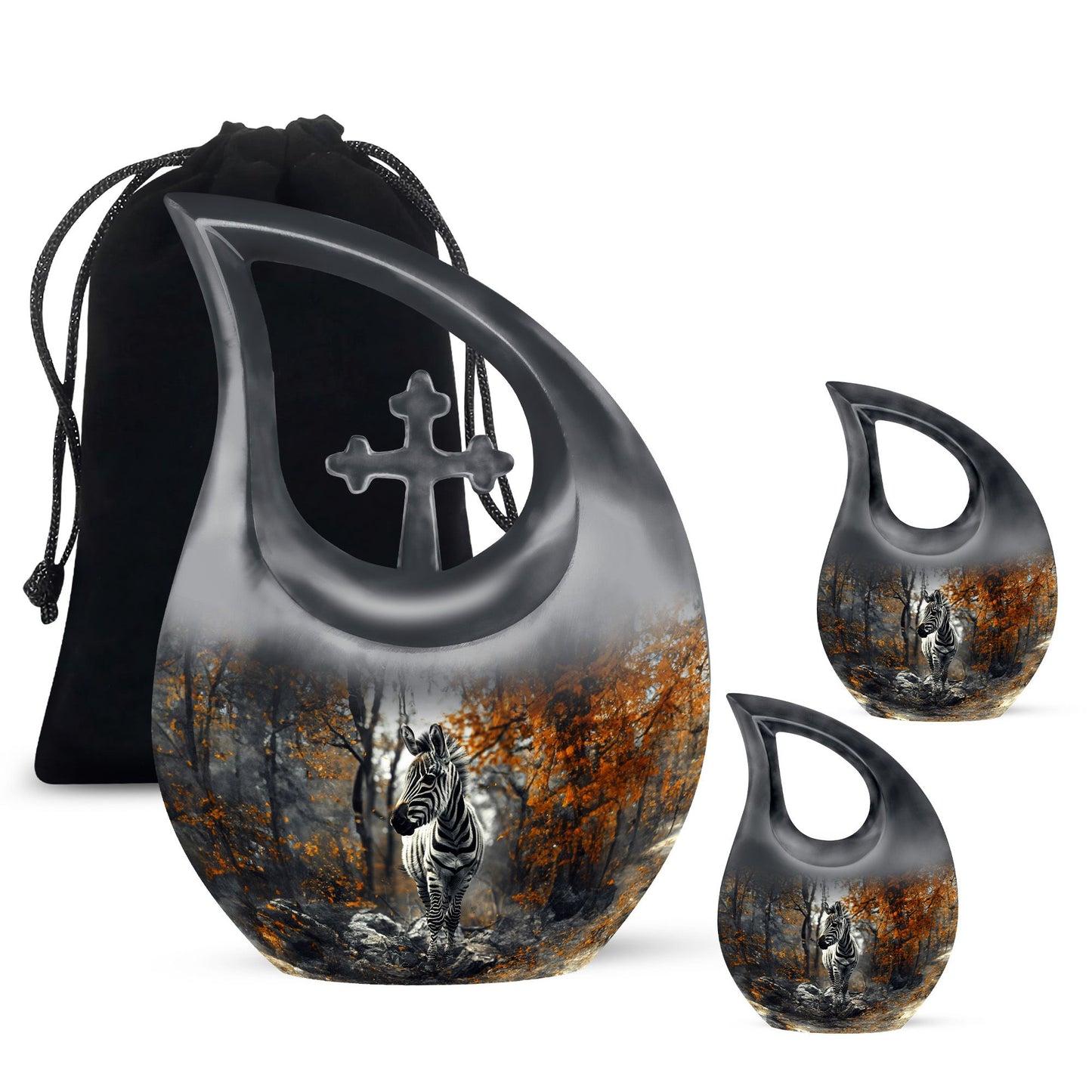 10-inch Zebra Urn