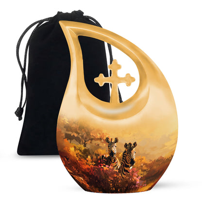 Cross Drop Zebra Urn