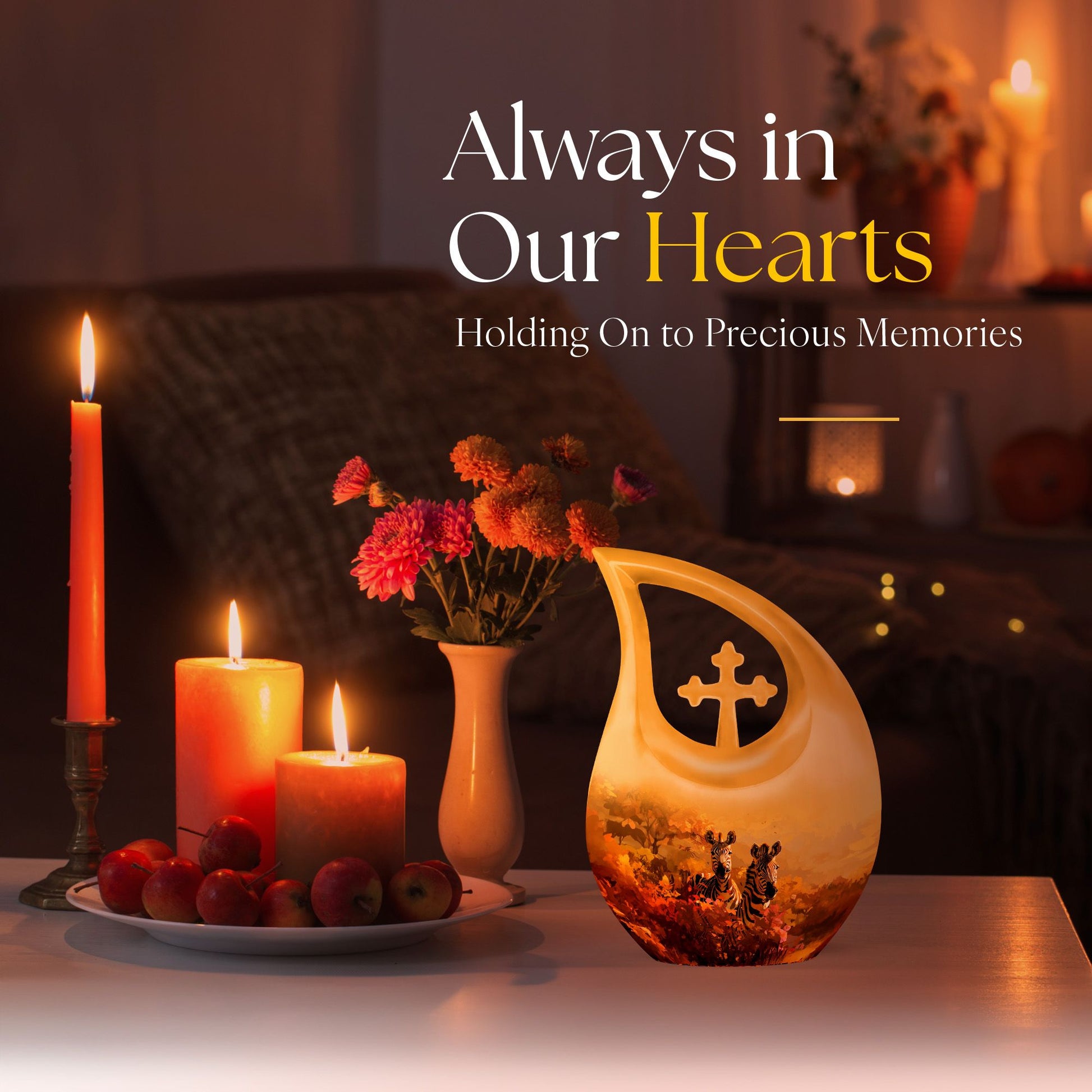 Cross Drop Zebra Urn