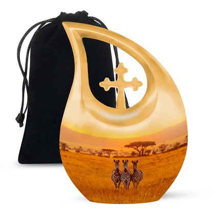 Large Zebra Urn
