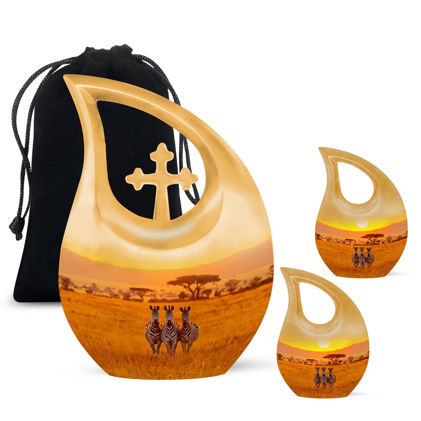 Large Zebra Urn