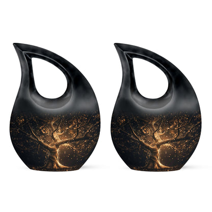 Personalized Tree of Life Cremation Urn for Human Ashes - 10-inch, 200 cu in - Yatskia