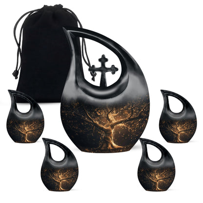 Personalized Tree of Life Cremation Urn for Human Ashes - 10-inch, 200 cu in - Yatskia