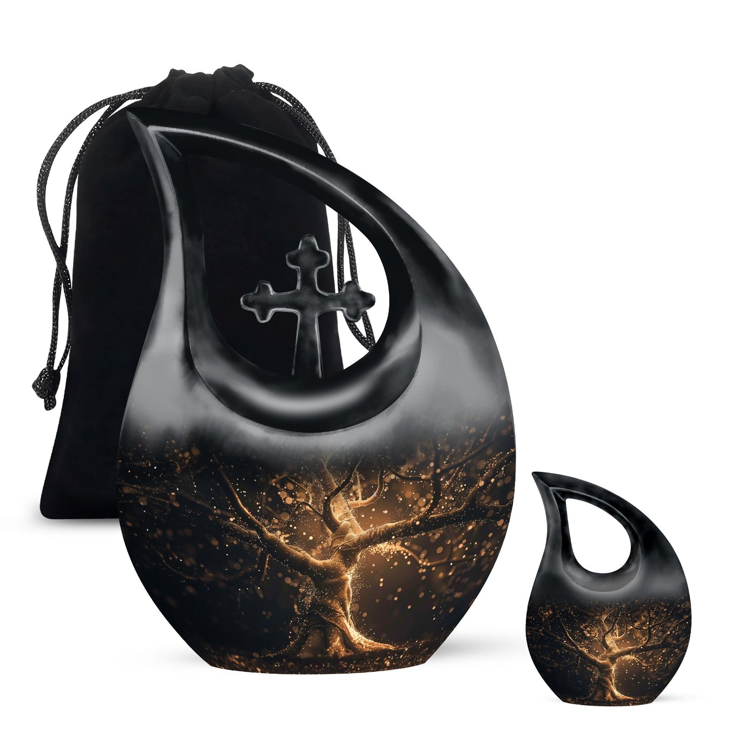 Personalized Tree of Life Cremation Urn for Human Ashes - 10-inch, 200 cu in - Yatskia